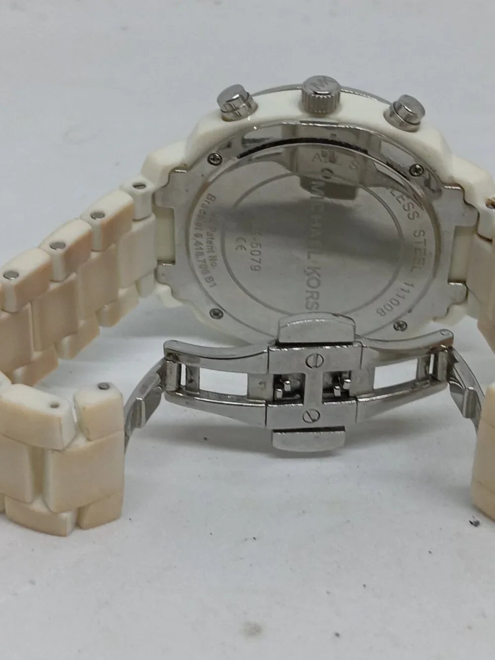 Michael Kors MK-5079 Women's 39 mm Acrylic Chrono Quartz Crystal Bezel Watch